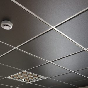 Потолок кассетный Cesal Tegular K90 3305 Чёрный Матовый Profi 595х595 мм