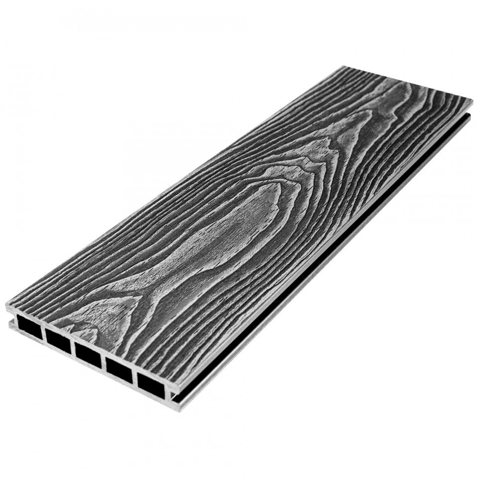 Террасная доска из ДПК RusDecking UnoDeck Vintage Графит 3000х150х24 мм Террасная доска из ДПК RusDecking UnoDeck Vintage Графит 3000х150х24 мм — изображение 3