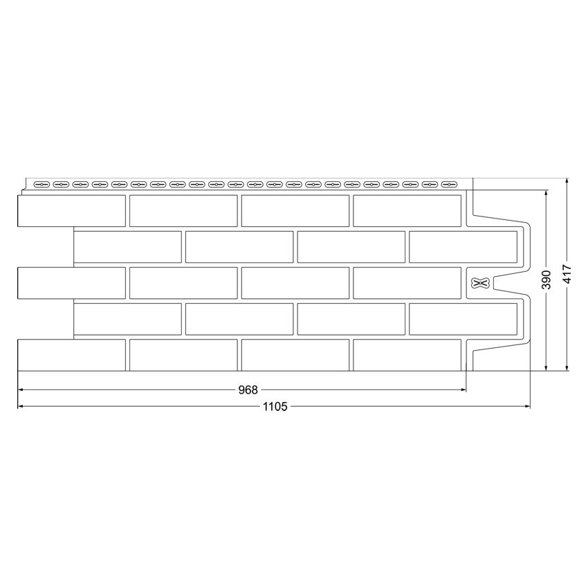 Фасадная панель Grand Line Клинкерный кирпич Design Терракотовый со швом RAL 7006 968х390 мм Фасадная панель Grand Line Клинкерный кирпич Design Терракотовый со швом RAL 7006 968х390 мм — изображение 2