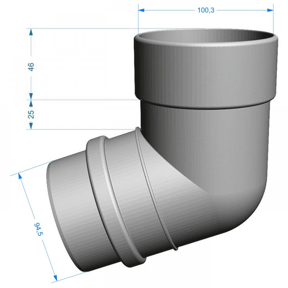 Колено трубы 72 градуса ПВХ Docke Lux Шоколад 100 мм Колено трубы 72 градуса ПВХ Docke Lux Шоколад 100 мм — изображение 2