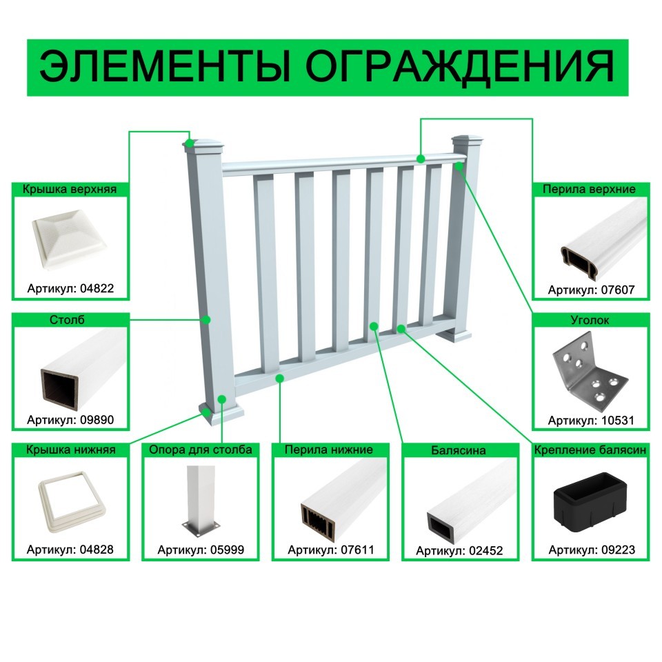 Балясина из ДПК Woodvex Select Белоснежный Co-Extrusion 2250х60х40 мм Балясина из ДПК Woodvex Select Белоснежный Co-Extrusion 2250х60х40 мм — изображение 3
