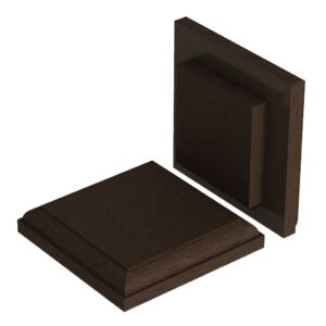 Крышка верхняя из ДПК Woodvex Select Венге 122х122 мм