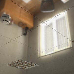 Потолок кассетный Cesal A08 Хром Люкс 300x300х0,45 мм