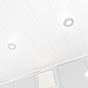 Потолок реечный Cesal C01 Жемчужно-белый Глянцевый Profi 100х1500х0,3 мм (есть дефект)
