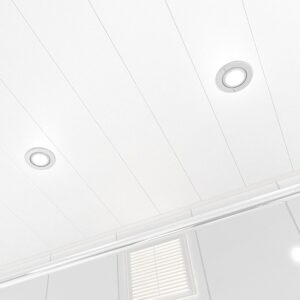 Потолок реечный Cesal C01 Жемчужно-белый Глянцевый Profi 100х3000х0,3 мм