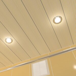 Потолок реечный Cesal 203 Золотая полоса Standart 150х3000х0,55 мм