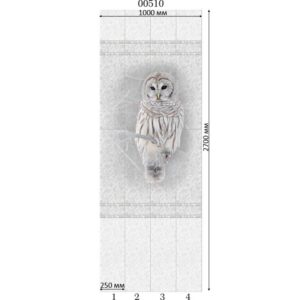 Стеновая панель ПВХ Panda 00510 Белые кружева Сова 2700х250х8 мм комплект 4 шт