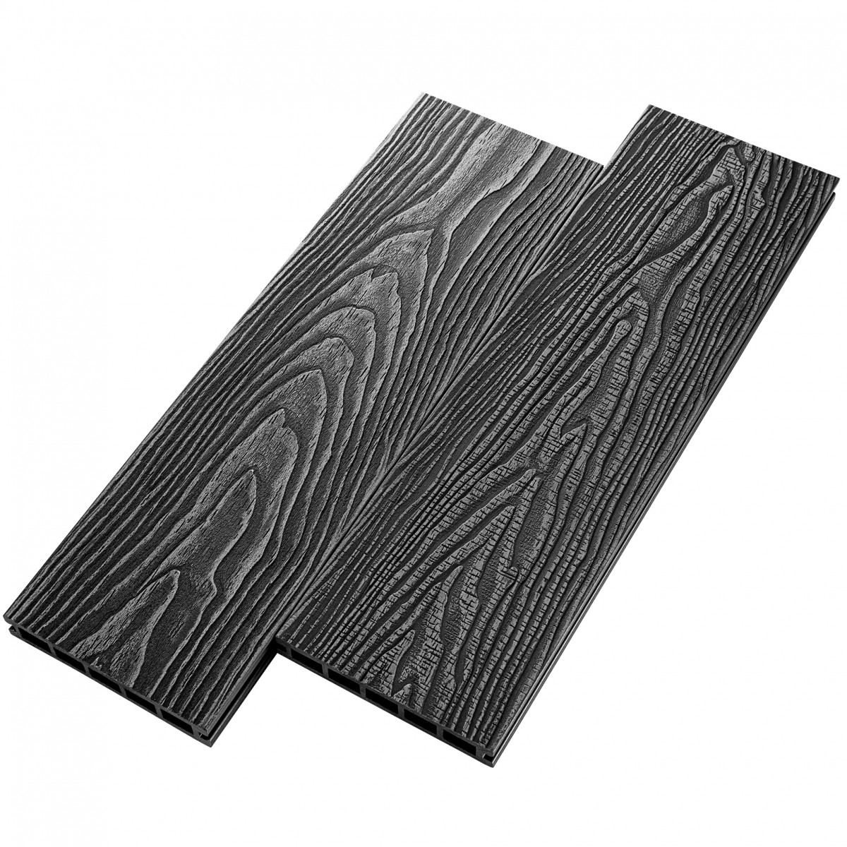 Террасная доска из ДПК RusDecking UnoDeck Vintage Графит 3000х150х24 мм Террасная доска из ДПК RusDecking UnoDeck Vintage Графит 3000х150х24 мм