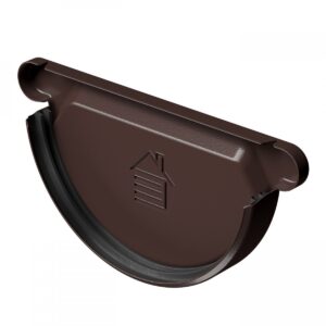 Заглушка желоба металлическая Docke Stal Premium RAL 8019 Шоколад 125 мм Заглушка желоба металлическая Docke Stal Premium RAL 8019 Шоколад 125 мм