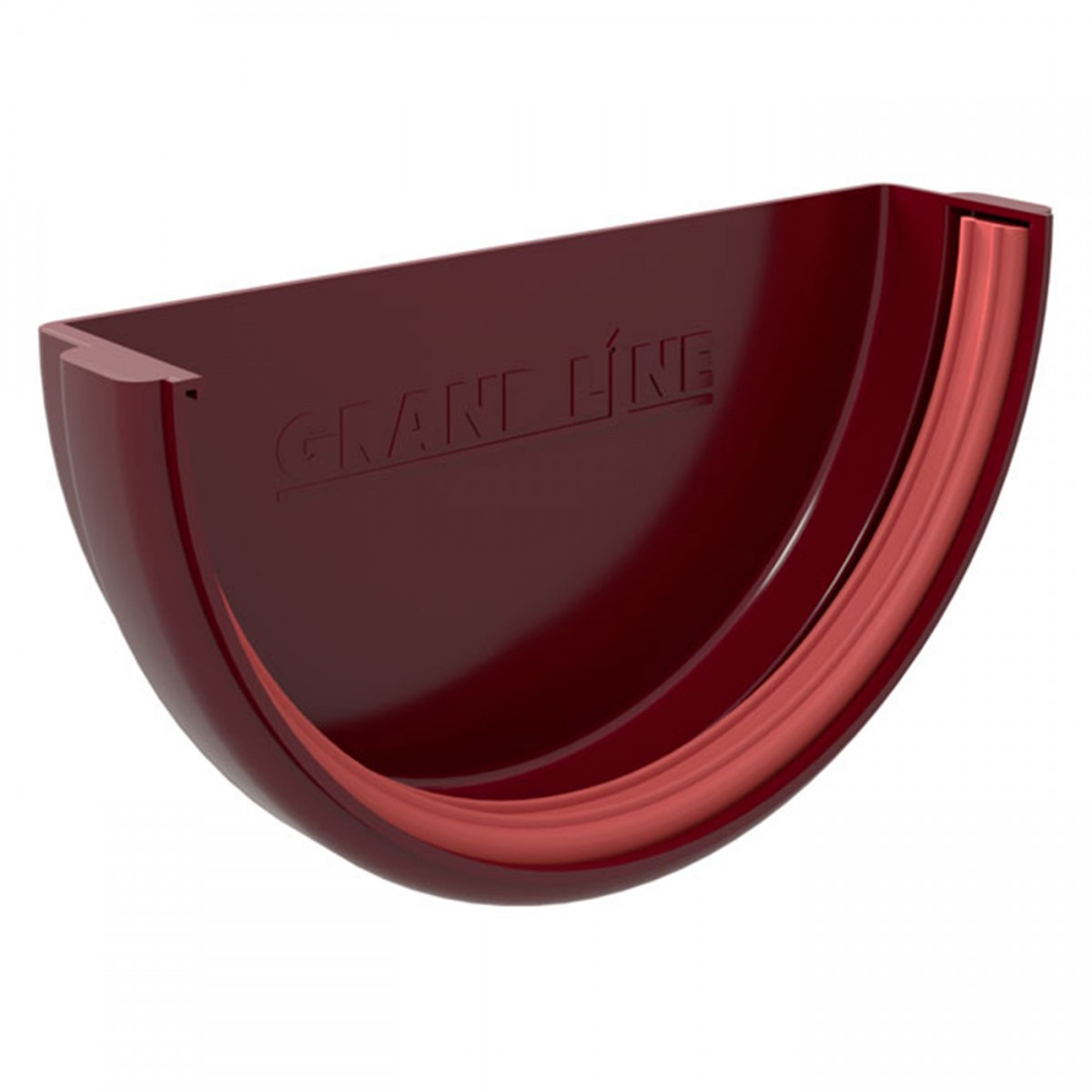 Заглушка желоба ПВХ Grand Line Классика RAL 3005 Бордо 120 мм Заглушка желоба ПВХ Grand Line Классика RAL 3005 Бордо 120 мм