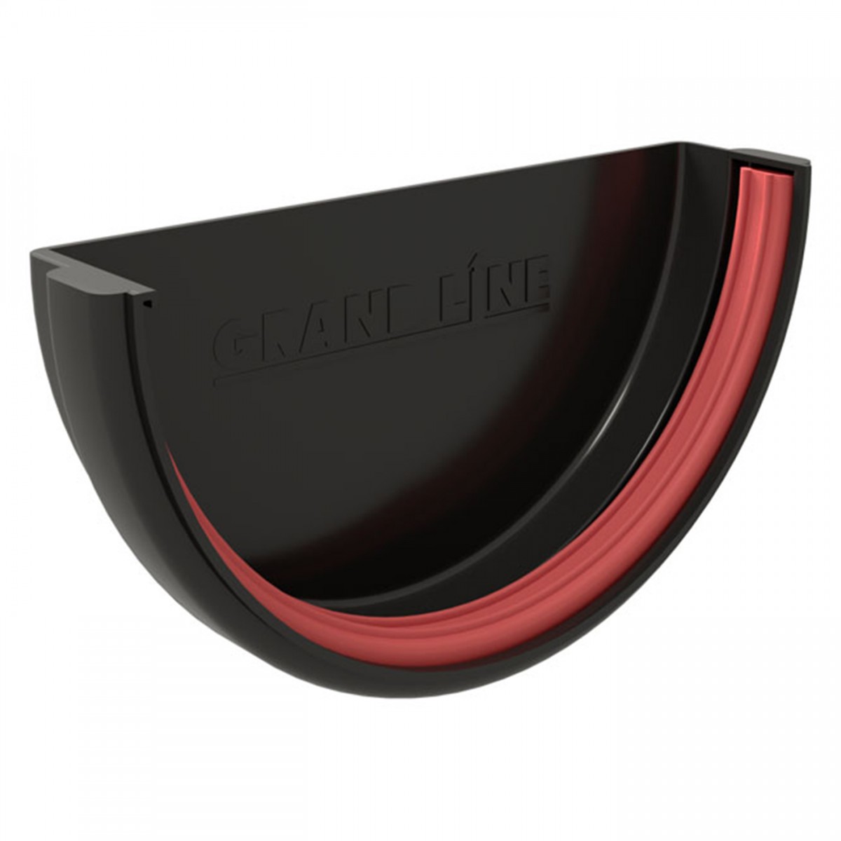Заглушка желоба ПВХ Grand Line Классика RAL 9005 Черная 120 мм Заглушка желоба ПВХ Grand Line Классика RAL 9005 Черная 120 мм